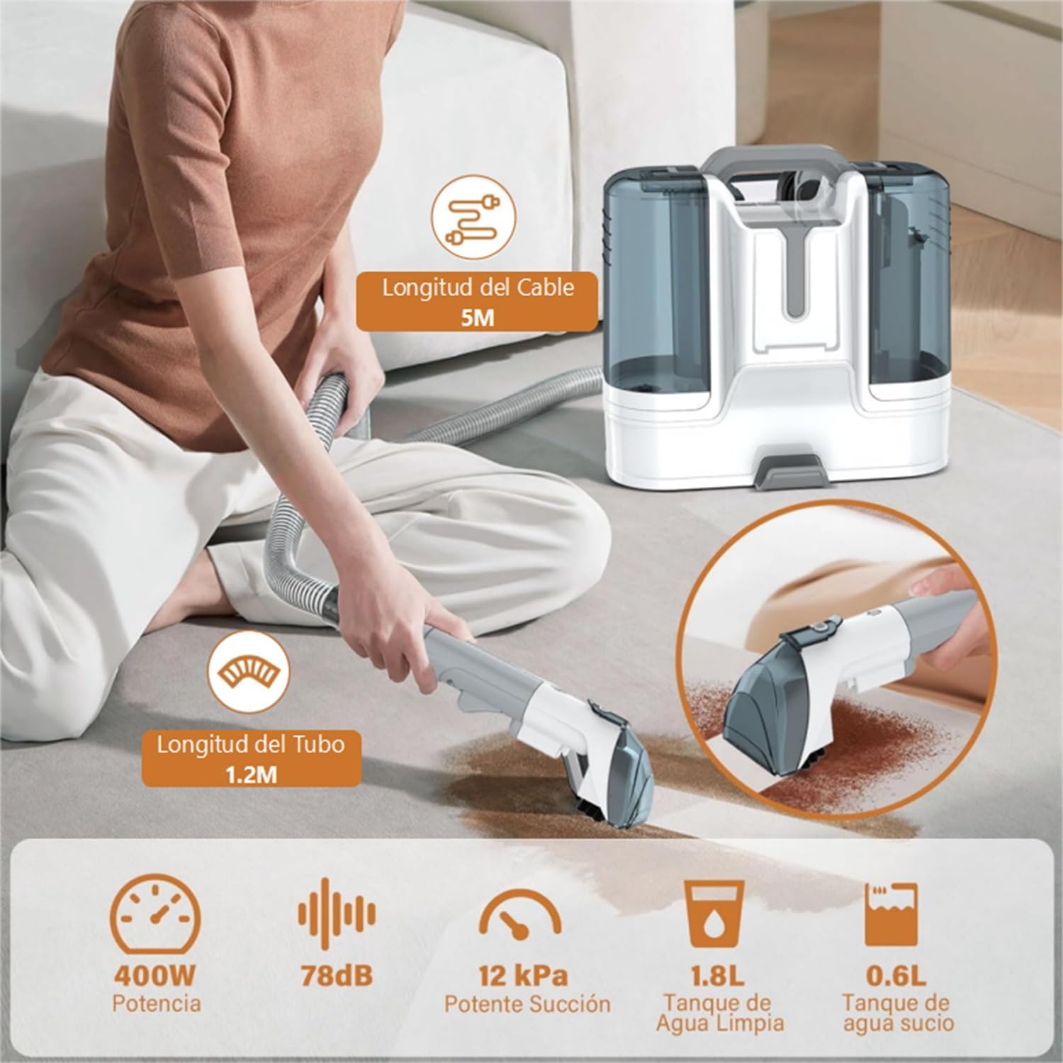 Limpiador de Alfombra y Tapicería