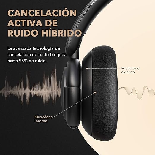 Soundcore Anker Life Q30 Audífonos Inalámbricos Diadema, Bluetooth, Cancelación de Ruido Multimodo