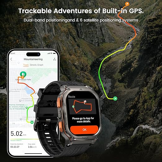 KOSPET TANK M3 Ultra Reloj Inteligente GPS, 1,96" AMOLED Smartwatch Hombre